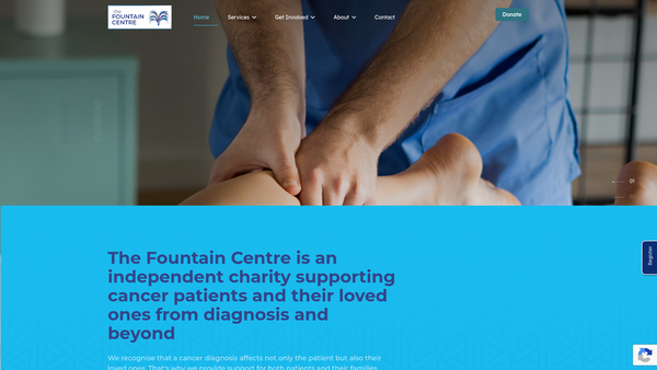 Screenshot of the The Fountain Centre website
