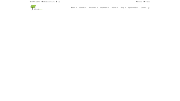 Screenshot of the Worktree website
