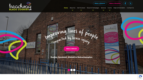 Screenshot of the Headway Black Country website