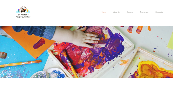 Screenshot of the St Joseph's Playgroup, Hertford website