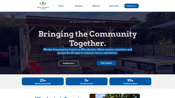 Screenshot of the Weeke Community Association website