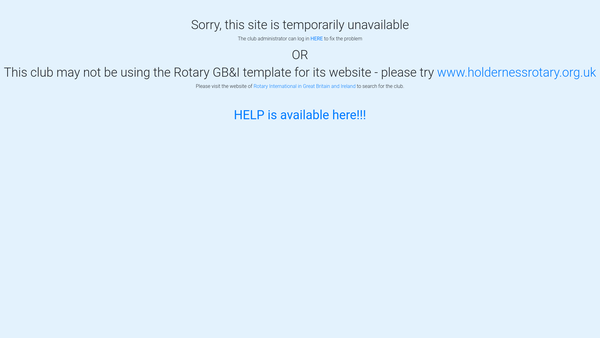 Screenshot of the Rotary Club Of Holderness website