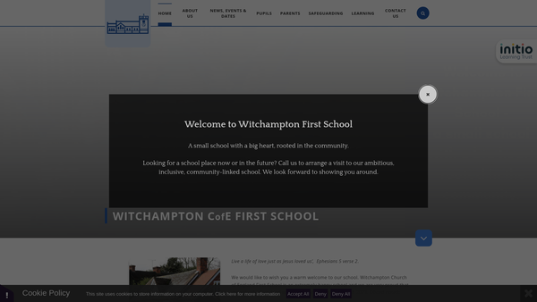 Screenshot of the The Friends Of Witchampton Church Of England Voluntary Aided First School website