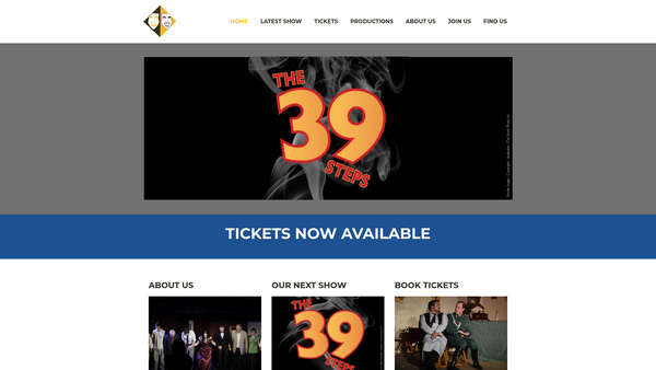 Screenshot of the Locko Amateur Dramatic Society website