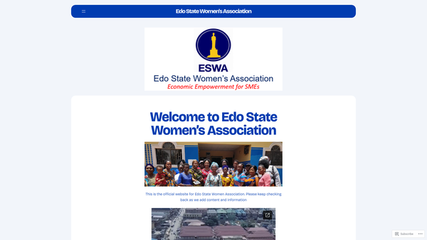 Screenshot of the Edo State Women Association website