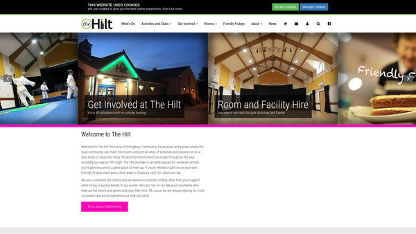 Screenshot of the Hiltingbury Community Association website