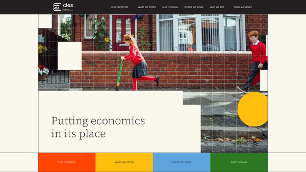 Screenshot of the Centre For Local Economic Strategies Limited website