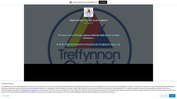 Screenshot of the Treffynnon Y Cyntaf website
