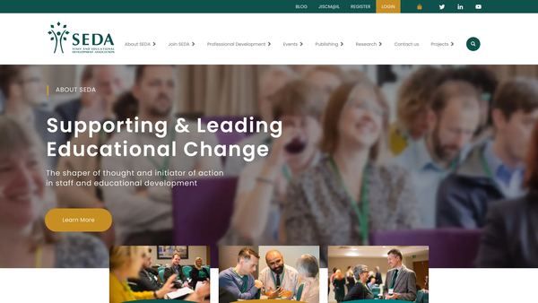 Screenshot of the The Staff And Educational Development Association website