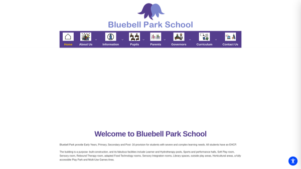 Screenshot of the Friends Of Bluebell Park website