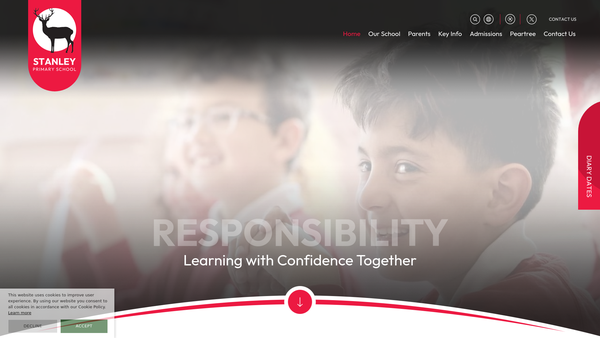 Screenshot of the Friends Of Stanley Primary website