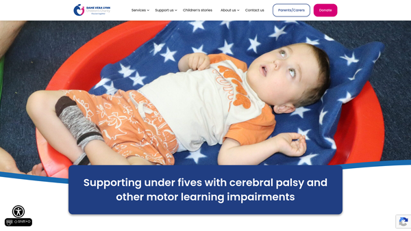 Screenshot of the Dame Vera Lynn Children's Charity website