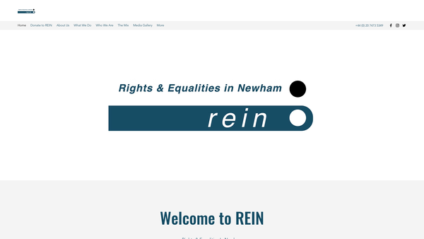 Screenshot of the Rights And Equalities In Newham website