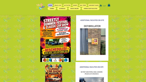 Screenshot of the The Streetly Association website