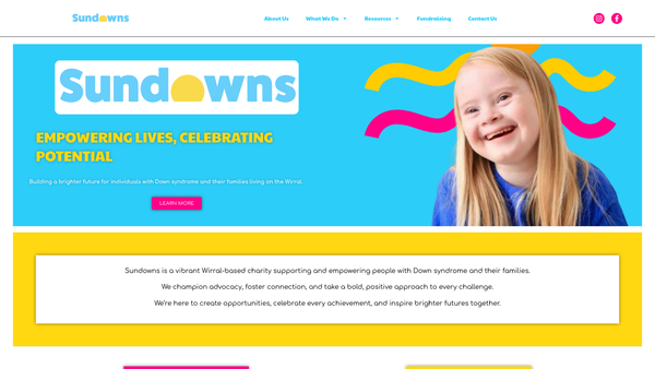 Screenshot of the Sundowns website
