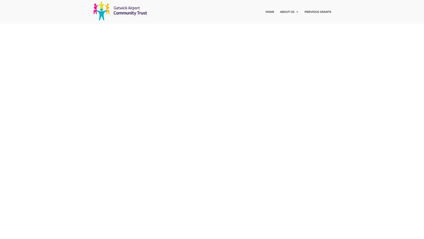 Screenshot of the Gatwick Airport Community Trust website