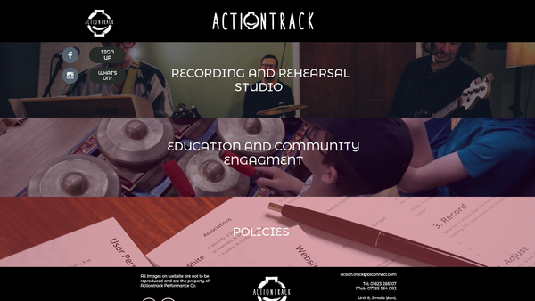 Screenshot of the Actiontrack Performance Company Limited website