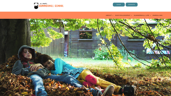 Screenshot of the The A S Neill Summerhill Trust website