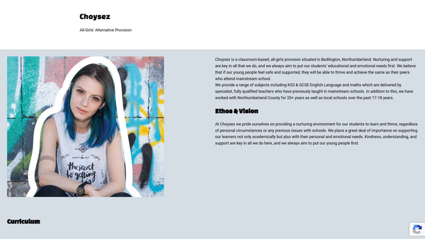 Screenshot of the Choysez website