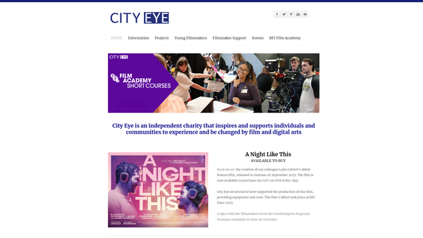 Screenshot of the City Eye Limited website