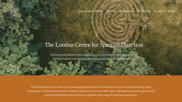 Screenshot of the The London Centre For Spiritual Direction website