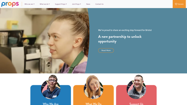 Screenshot of the Providing Opportunities And Support website