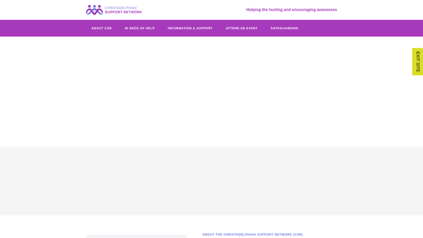 Screenshot of the The Christadelphian Support Network UK website