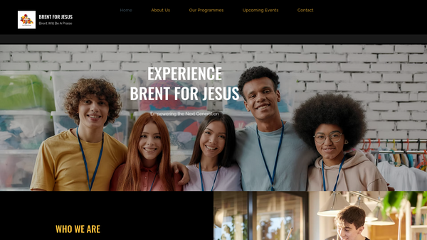 Screenshot of the Brent For Jesus Missions website