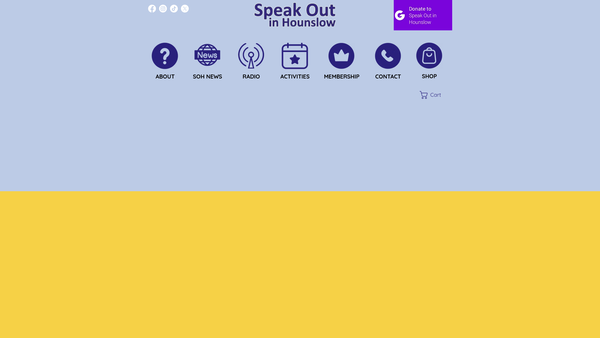 Screenshot of the Speak Out In Hounslow website