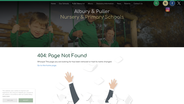 Screenshot of the The Friends Of Albury School website