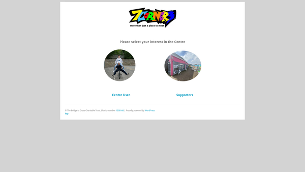 Screenshot of the The Bridge To Cross Charitable Trust website