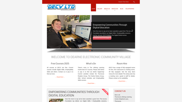 Screenshot of the Decv Limited website