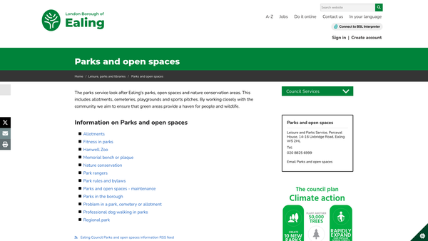 Screenshot of the King George's Field Southall (Durdans Park) website