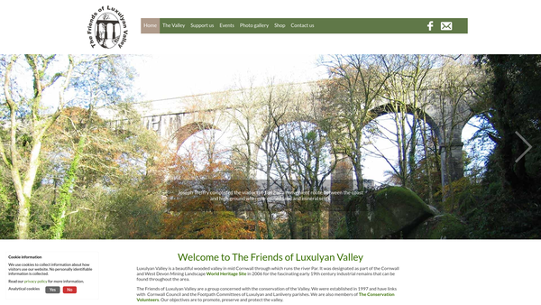 Screenshot of the The Friends Of Luxulyan Valley website