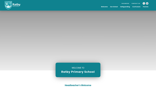 Screenshot of the Ratby Parent Staff Association website