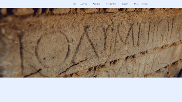 Screenshot of the The British Epigraphy Society website