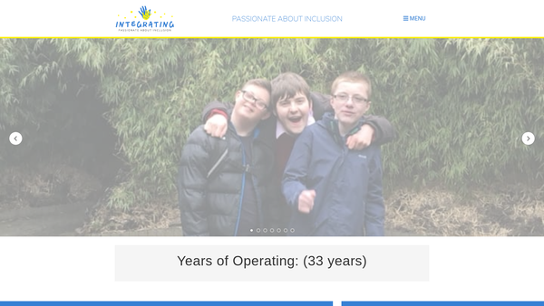 Screenshot of the Integrating website