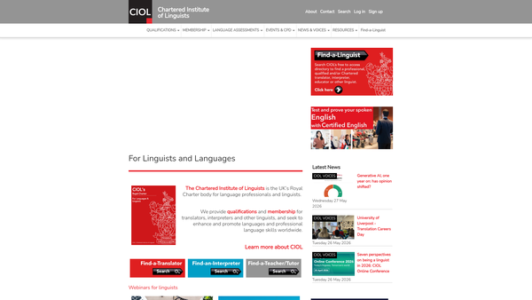 Screenshot of the Iol Educational Trust website