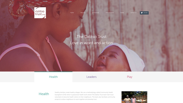 Screenshot of the The Dalitso Trust website