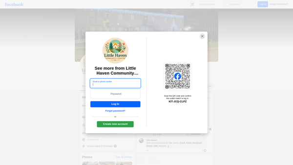 Screenshot of the Little Haven Community Centre website