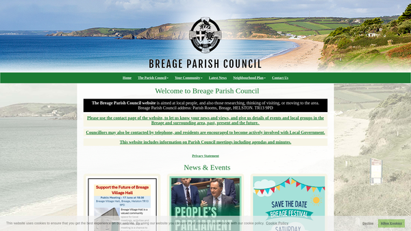 Screenshot of the Ashton Amenity Area website