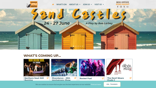 Screenshot of the Sheringham Little Theatre Society website