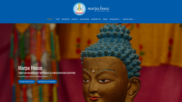 Screenshot of the The Dharma Trust website