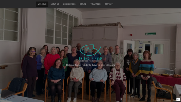 Screenshot of the Friend In Need Community Centre website