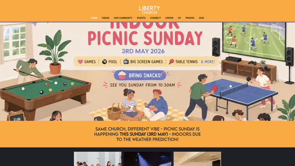 Screenshot of the Liberty Christian Family Centre Trust website