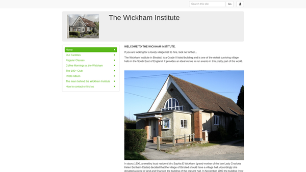 Screenshot of the Wickham Institute Binsted website