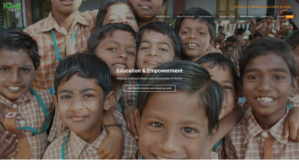 Screenshot of the The Kanji Project website