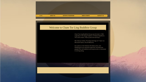 Screenshot of the Cham Tse Ling website