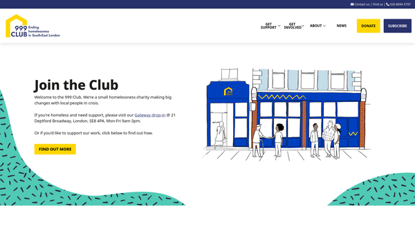 Screenshot of the The 999 Club And Lady Florence Trust website
