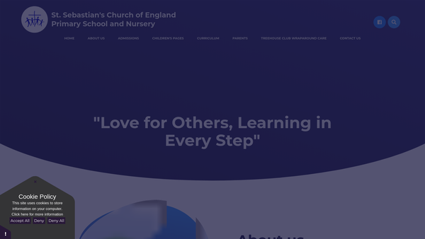 Screenshot of the St Sebastian's C Of E School Parent Teacher Association website